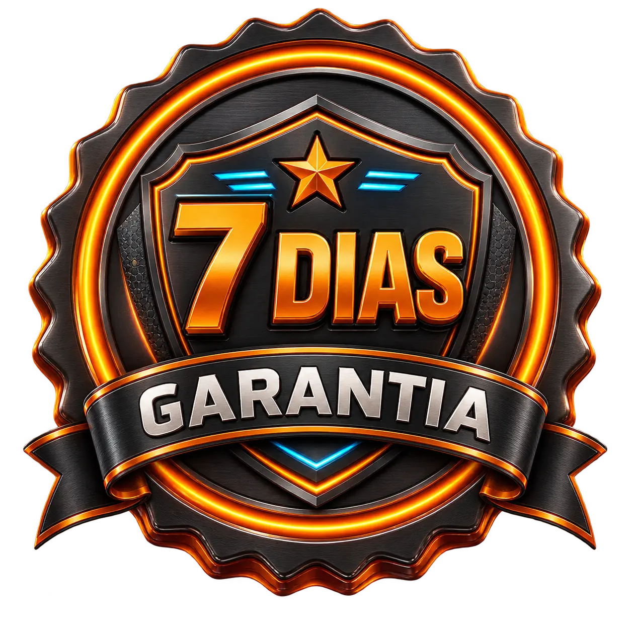 Selo 3D de garantia de 7 dias