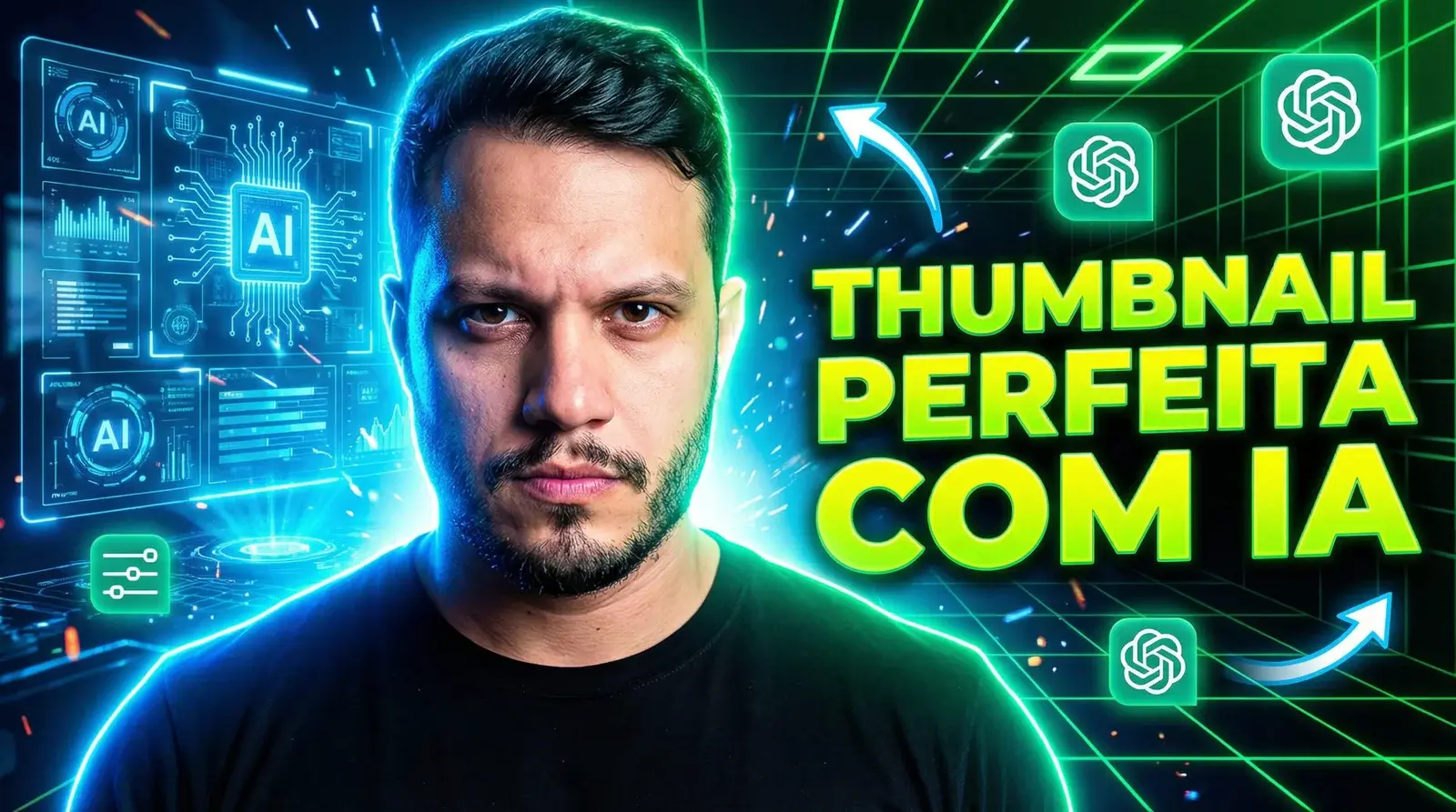Thumbnail Perfeita com IA criada pelo Thumb Lab